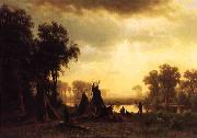 Albert Bierstadt An Indian Encampment Spain oil painting artist